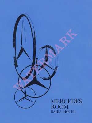 Mercedes Room, Bahia Resort Hotel, San Diego 1980s Menu Design