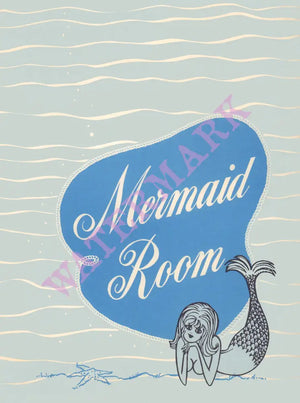 Mermaid Room, Park Sheraton International Hotel 1970 Menu Art
