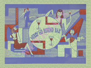 Merry Go Round Newark New Jersey 1940s Vintage Americana Menus