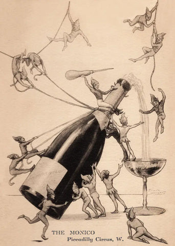 Monico, London 1920 Menu Art