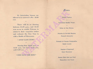 Monico, London 1920 Menu Art