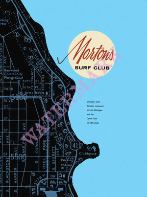 Morton's Surf Club, Chicago 1960s Mmenu Art