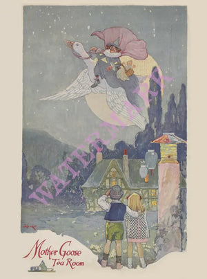 Mother Goose Tea Room, St Louis 1930s Menu Art