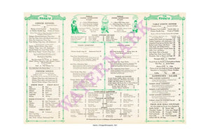 Nankin, Chicago/Minneapolis, 1941 Menu
