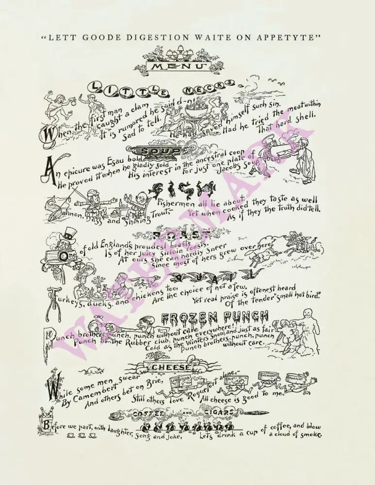 Miss Frank E Buttolph New England Rubber Clubbe Thanksgiving Dinner Boston 1901 