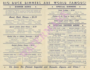 New Rio Casino Boston Menu 1940s
