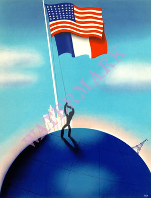 New York World's Fair 'Le Restaurant Francais' (Flags) 1940
