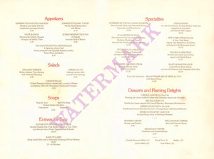 Oak Room, The Plaza New York Menu 