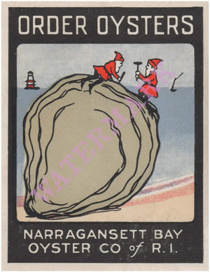 Order Oysters, Cinderella Stamp 1912-1915