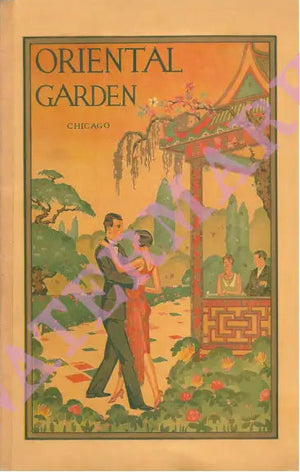 Oriental Garden Chicago 1930s Harley Spiller Collection Vintage Menu Art