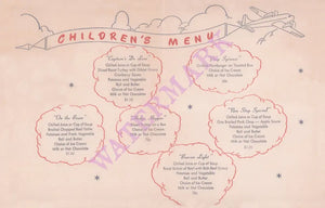Oscar, Unknown Airport Children's Menu 1940s