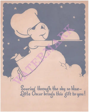 Oscar, Unknown Airport Children's Menu 1940s