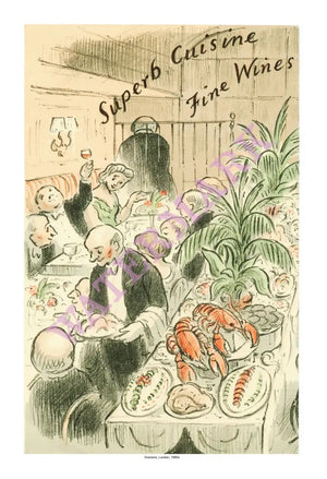 Overton's Restaurant St James's London 1950s Vintage Menu