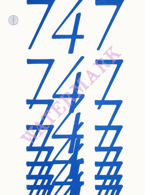 Pan Am New York - Paris Introducing the 747 Service, 1970 Blue Menu Design