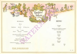 Pan American Africa 1960s Jacques Liozu Map | Vintage Menu Art – menu