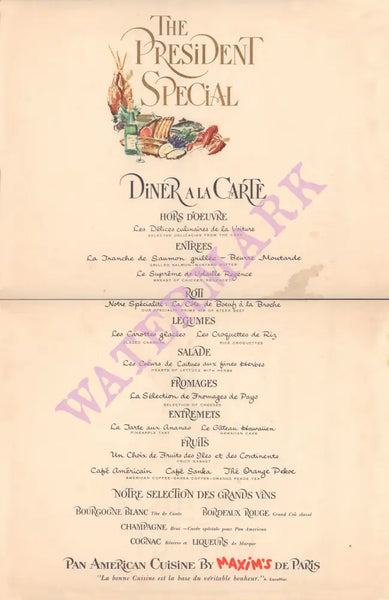 Pan American Asia 1960s Jacques Liozu Map | Vintage Menu Art – map menu