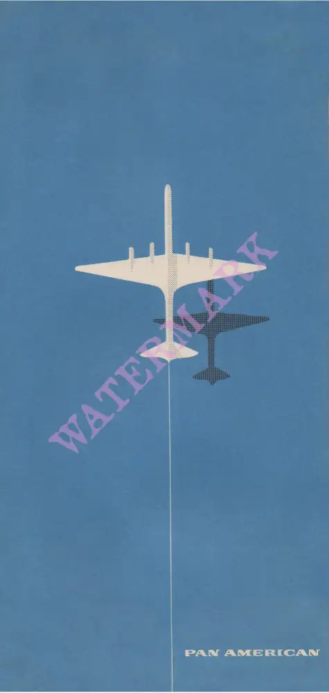 Pan American Clipper 1940s Menu Art 