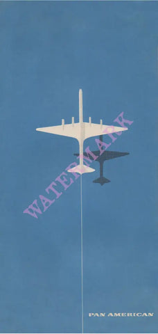 Pan American Clipper 1940s Menu Art 
