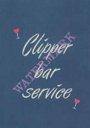 Pan American World Airways Clipper Bar 1930s | Vintage Menu Art - cover