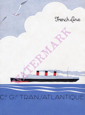 Paquebot Cuba, 1932 Menu Art