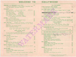 Paramount Italian Kitchen, Hollywood 1955