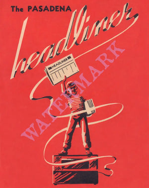 Pasadena Headliner, Pasadena 1950s Menu Art