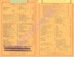 Pepper Pot, New York 1925s Menu