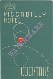 Cocktails Piccadilly Hotel, London, 1950s