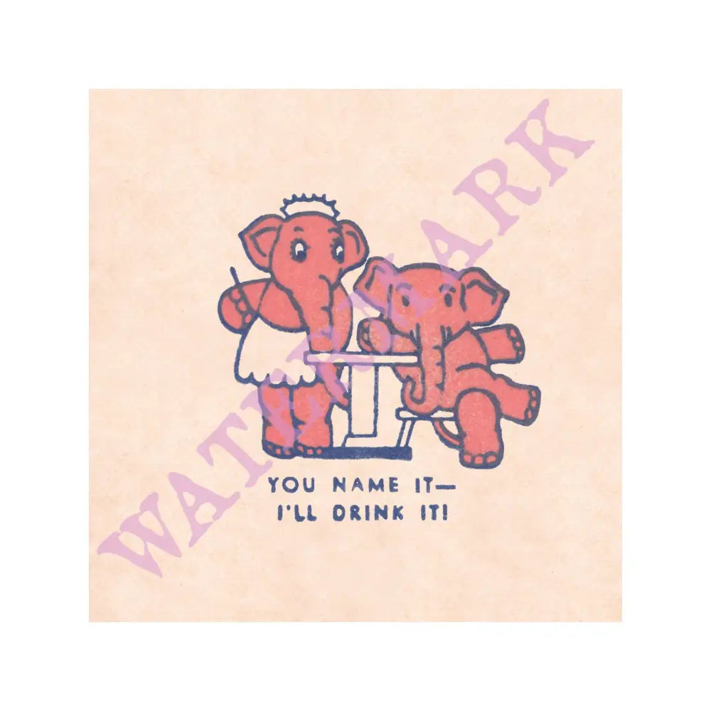 Pink Elephant (You Name It), The Cellar Bar, San Francisco’s Geary Theatre 1930s