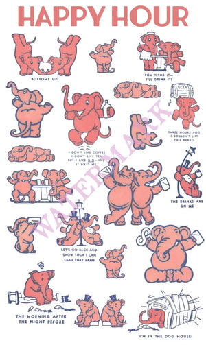 Pink Elephants, San Francisco 1930s 