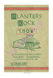 Planters Dock Oakland 1943 Vintage Americana Menus