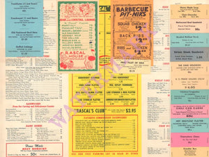 Wolfie Cohen's Rascal House, Miami Beach 1960s Menu