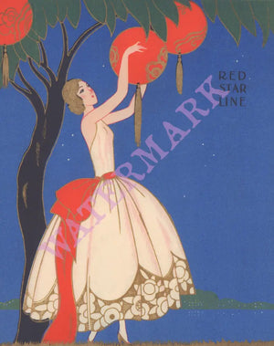 Red Star Line, S.S. Pennland 1931 | Vintage Menu Art - cover