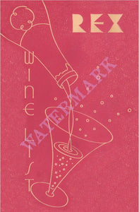 Rex Restaurant, San Francisco 1942 Menu Art
