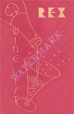 Rex Restaurant, San Francisco 1942 Menu Art
