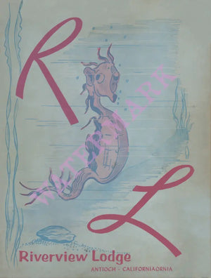 Riverview Lodge, Antioch CA 1967 Menu Art
