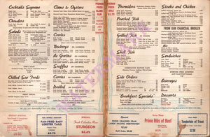Riverview Lodge, Antioch CA 1967 Menu