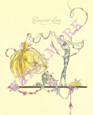 RMS Berengaria 1903 menu art