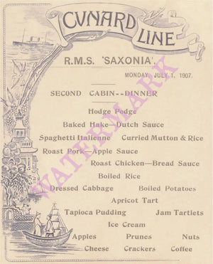 RMS Saxonia 1907 Ocean Liners