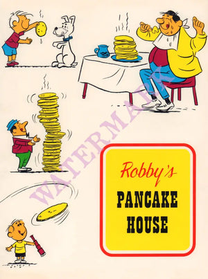 Robby's Pancake House, Clearwater 1960s Menu Art