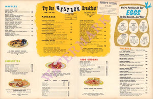 Robby's Pancake House, Clearwater 1960s Menu