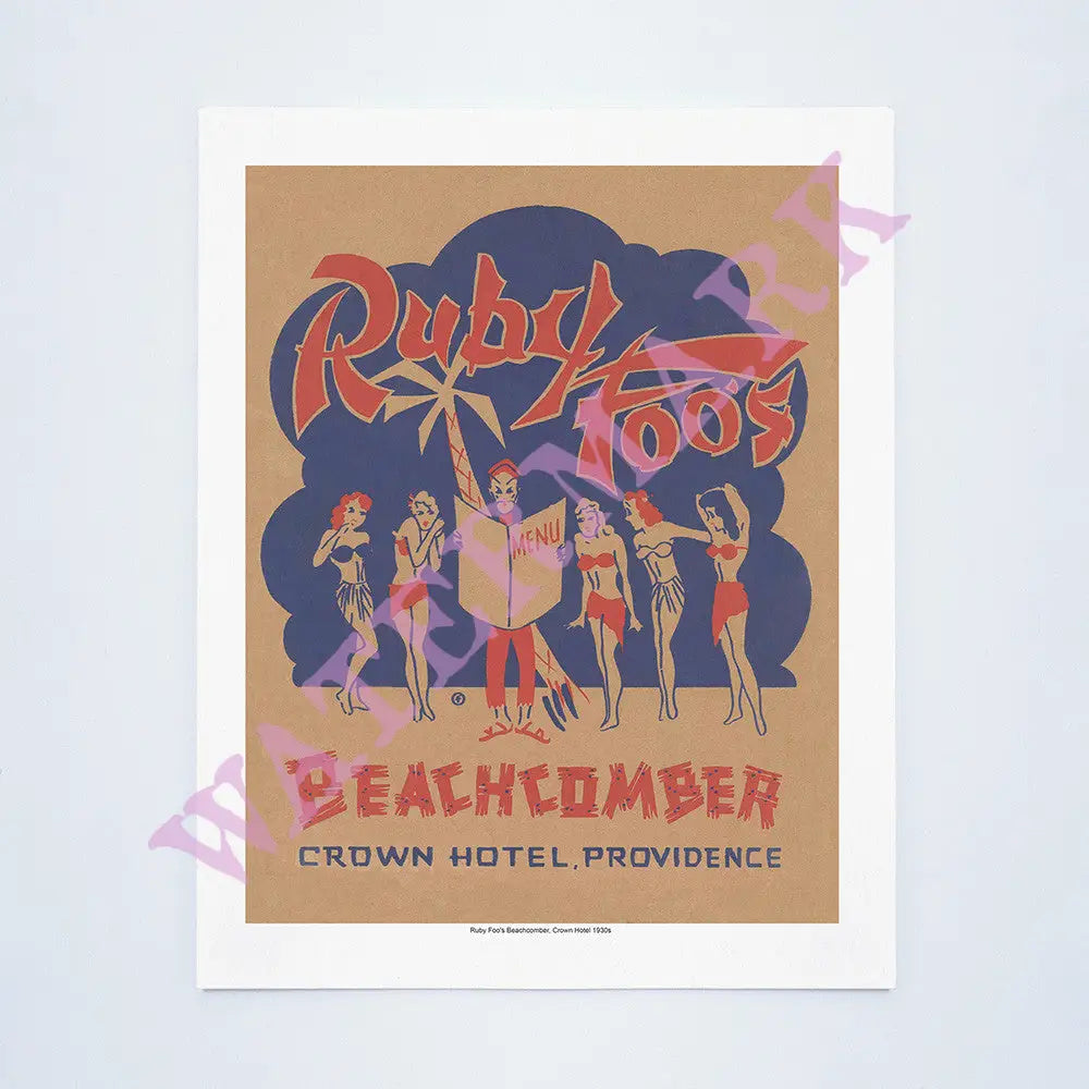 Ruby Foo's Beachcomber New Year's Eve Menu, Providence, R.I. 1930s