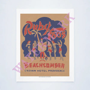 Ruby Foo's Beachcomber New Year's Eve Menu, Providence, R.I. 1930s