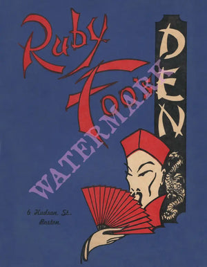 Ruby Foo's Den, Boston 1960s Menu Art