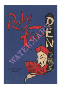 Ruby Foo’s Den Boston 1960s Vintage Americana Menus