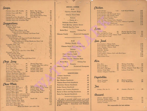 Ruby Foo's Den, Boston 1960s 
