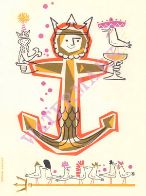 S.S. Canberra, Daphne Padden Menu Design 1965