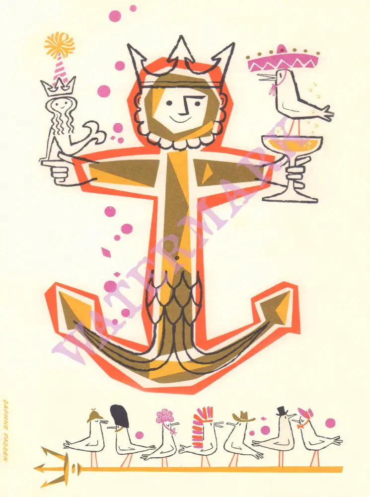 S.S. Canberra, Daphne Padden Menu Design 1965