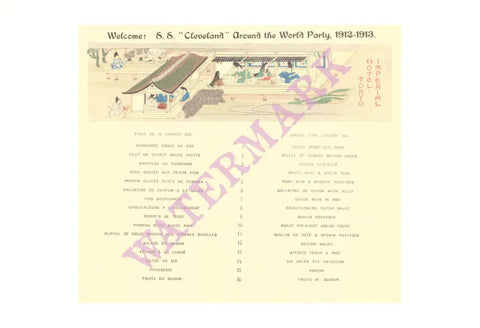 S/S Cleveland Around The World Party Tokyo 1913