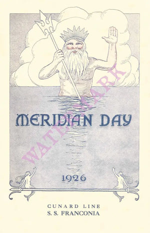 S/S Franconia 1926 Meridian menu art